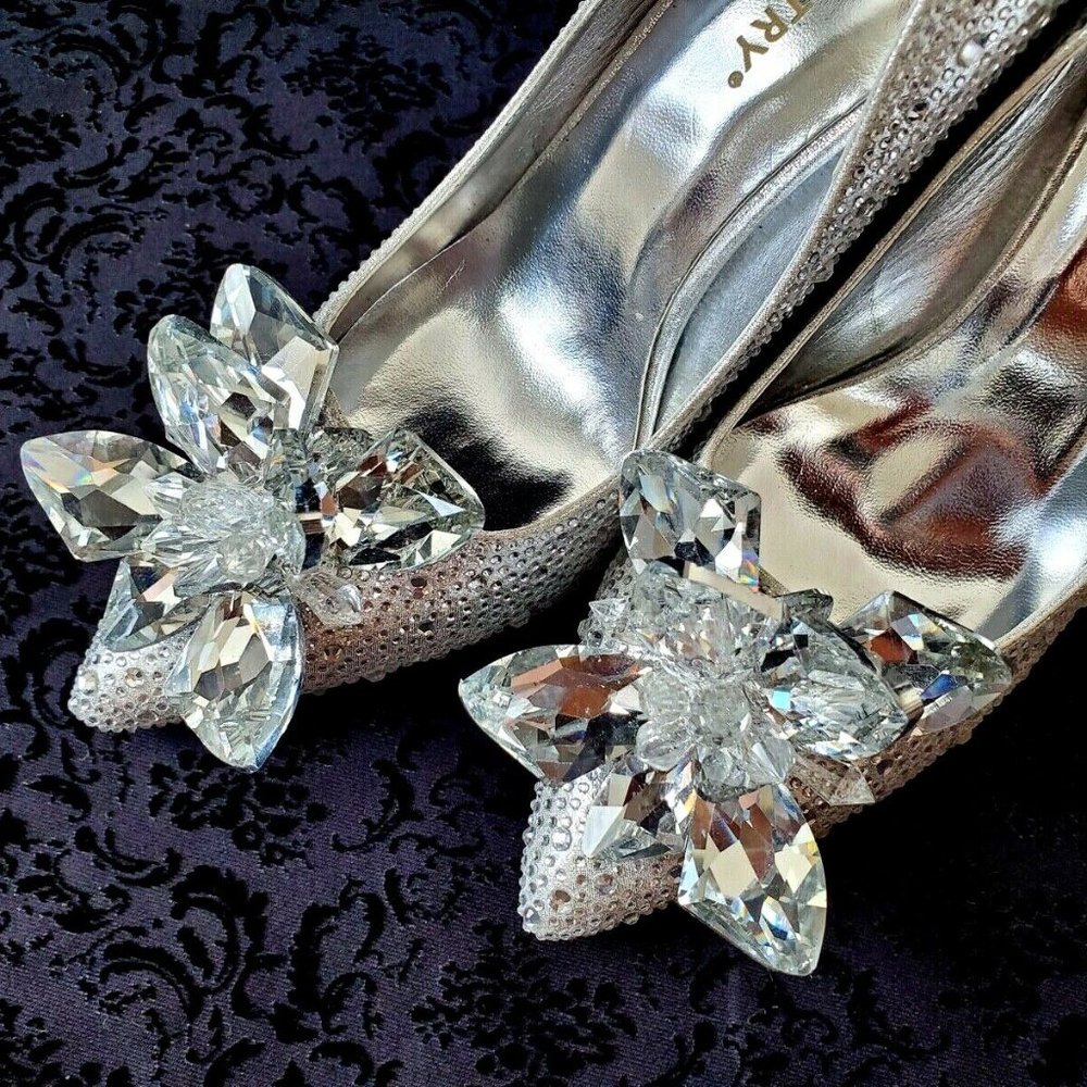 NEW Sparkly Bridal bride Crystal High Heels Pumps - Picture 8 of 8